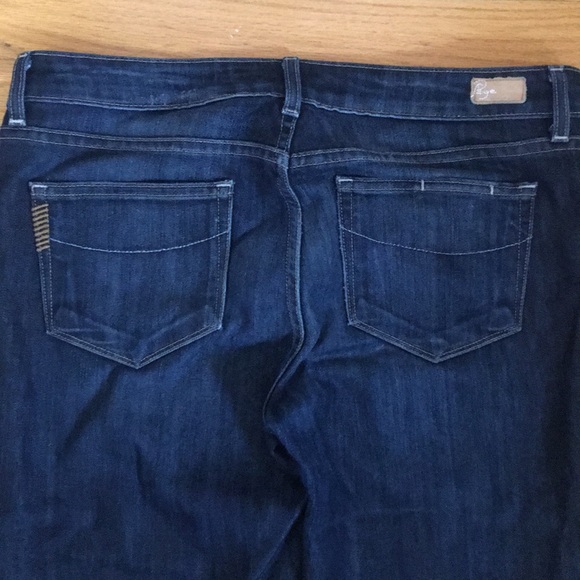 Paige Blue Laurel Canyon Boot Cut Jeans - Premium Denim - Dark Blue color - Picture 3 of 8